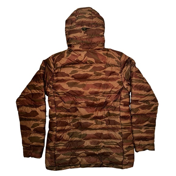 Patagonia Hi Loft Down Hoody Puffer Hooded Jacket RARE Camo Men's Size Small